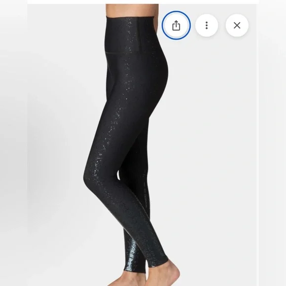 Beyond Yoga ALLOY OMBRE Midi Yoga Leggings – Black Foil Speckle - Picture 4 of 12